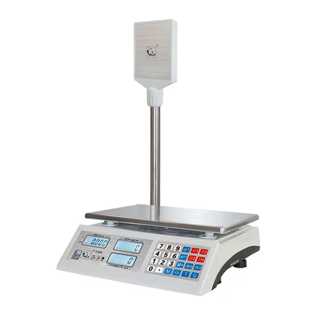 Весы торговые ФорТ-Т 870B ТРЕЙД 15/2, 230*330, со стойкой, LCD