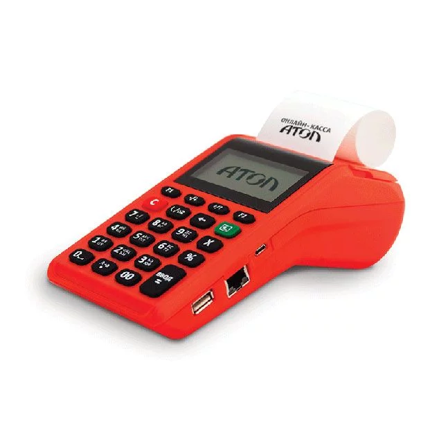 Касса - онлайн АТОЛ 91Ф, Wi-fi, 2G, Bluetooth, Ethernet , с ФН на 15 мес., красная