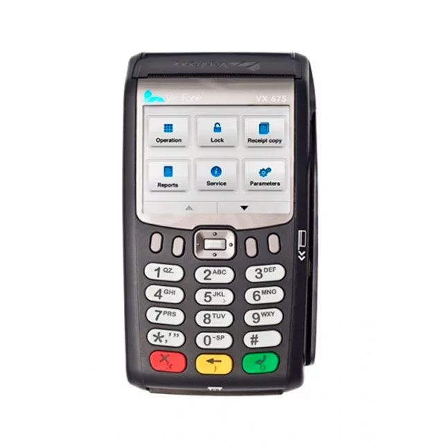 Банковский терминал Verifone VX675, мобильный, GPRS, CTLS
