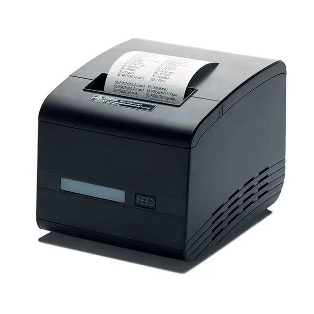 Чековый принтер TRP80USE II USB, RS, Ethernet, автоотрез, звонок, дисплей, черный, c БП